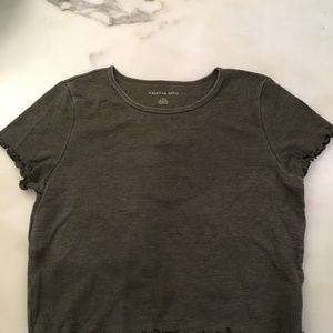 American Eagle Lettuce-Edge Shirt